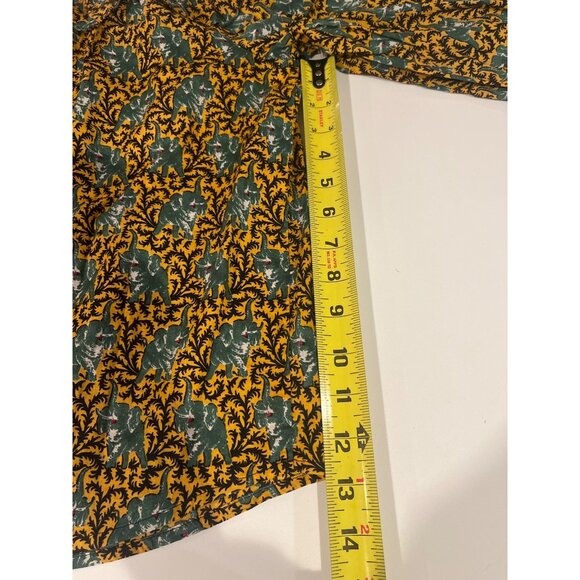 J. Crew Womens Off-Shoulder Top Size 10 Elephant Print Ruffle Collar Button-Down - Picture 8 of 8